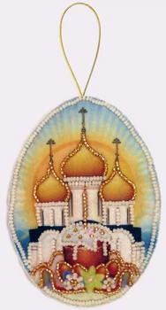 Набор для творчества. Вышивка елочной игрушки Butterfly Пасха 12 х 9 F056