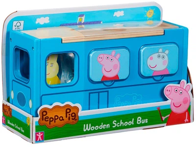 Дерев'яний ігровий набір-сортер Peppa Pig Шкільний автобус Пеппи (07222) (5029736072223)