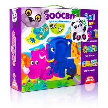 Игра развивающая Vladi Toys Зоомир. Набор 3в1 (VT2901-04)