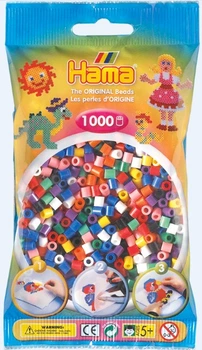 Термомозаика Hama Набор цветных бусин 10 цветов 1000 шт 5мм (Дания) (207-00)