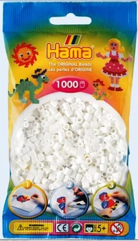 Термомозаика Hama Набор белых бусин 1000шт 5 мм (Дания) (207-01)