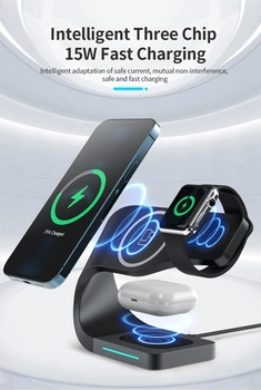 Зарядное устройство Epik Charger 4в1 Magnetic Wireless Charger для iPhone 12-13/Apple Watch/AirPods