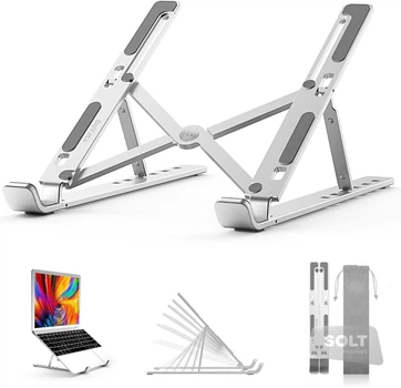 Подставка для ноутбука складная с чехлом Unit Laptop Stand S10, до 15.6", Серебристый