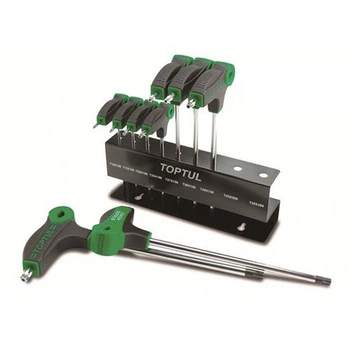Комплект ключей с ручкой L-обр. T10-T50 9ед. Toptul 000257301
