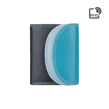 Компактный женский кожаный кошелек Visconti RB126 Zanzibar (Blue Multi)