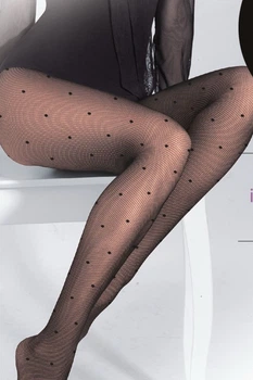 Колготки из микросетки в горох Gatta Funny 05 3 nero