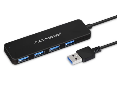 USB хаб Acasis На 4 порта USB 3.0 с кабелем 120 см Черный (1009-340-00)