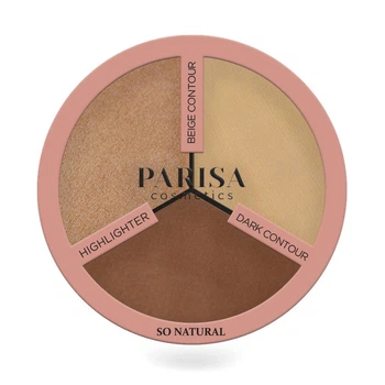 Палитра контуров и хайлайтера для контуринга PARISA Cosmetics SO NATURAL CONTOURING PALETTE 02