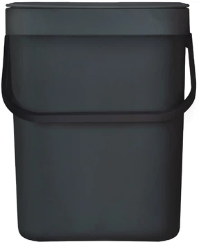 Відро для сміття MBM HOME з кришкою BIN-11 5 л Антрацит (BIN-11 5L ANTHRACITE)