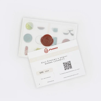 Подарунковий сертифікат Manna Ceramics 500 грн