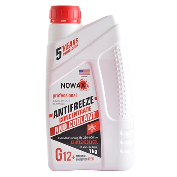 Антифриз NOWAX RED G12 концентрат 1kg червоний (NX01009)