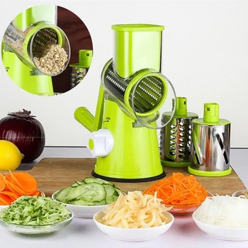 Овочерізка побутова Tabletop Drum Grater CY-806 м'ясорубка для овочів Мультислайсер Зелений (356774)