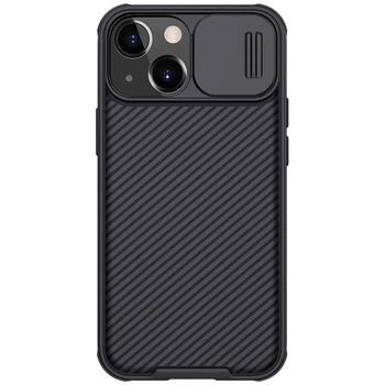 Карбоновая накладка Nillkin Camshield (шторка на камеру) для Apple iPhone 13 / 14 (6.1") Black