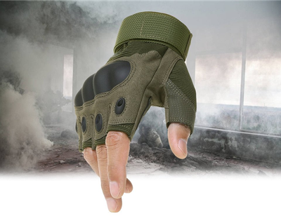 Перчатки тактические Primo Tactical беспалые, размер L - Army Green Primo зеленый