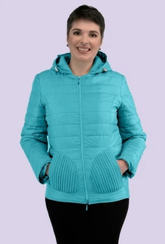 Куртка Exclusive moda М-165 58 Бирюзовый