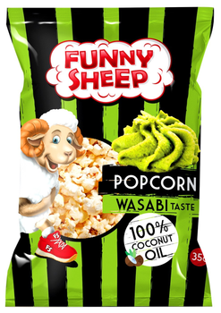 Попкорн Funny Sheep солоний з васабі 35 г