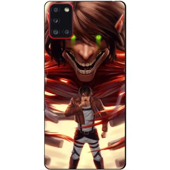 Силиконовый бампер чехол Candy для Samsung A31 с аниме Attack on Titan