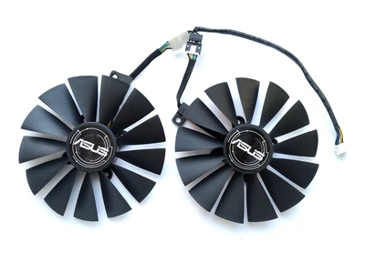 Вентилятор кулер для видеокарты ASUS GTX 1050 Ti RX 470 570 Strix RX 580 Dual 95 мм Everflow T129215SM (FDC10M12S9-C PLD10010S12H) комплект 2 шт (№135.05)
