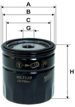 Фильтр масляный WIX Filters WL7129 (325373) (WL7129)