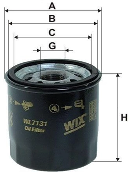 Фильтр масляный WIX Filters WL7131 (325382) (WL7131)