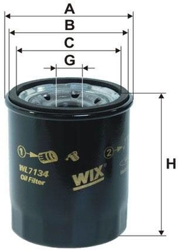 Фильтр масляный WIX Filters WL7134 (325391) (WL7134)