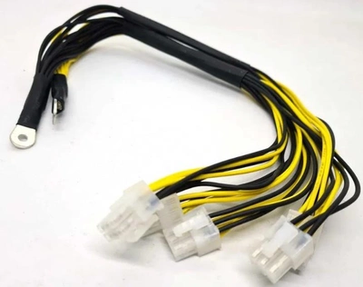 Провода для блоков питания 42 см bitmain косы S9 L3 L3+ T9 asic/асик коса (708144104) Черно-Желтый