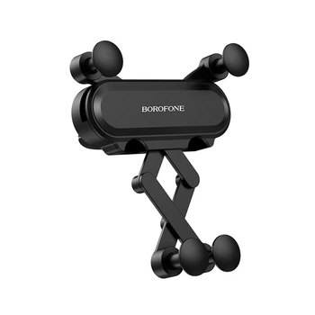 Автоутримувач для телефону BOROFONE BH19 Eddie на дефлектор (на затиску) Чорний