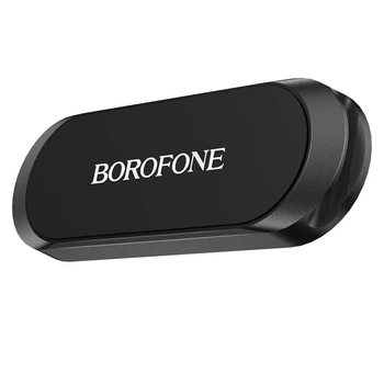 Автотримач для телефону магнітний BOROFONE BH28 Refined на торпеду (клейка основа) Чорний