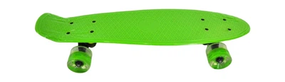 Скейт Penny Board Пенніборд Maraton Penny 44 однотонний з колесами що світяться зелений (салатовий)