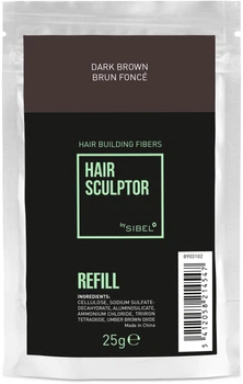 Пудра Sibel Hair Sculptor Refill для объема и утолщения волос Темно-коричневая 25 г (5412058214547)