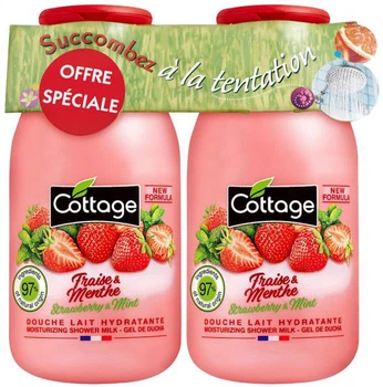 Набор Cottage Strawberry & Mint Молочко для душа 2 шт х 250 мл (3141389359758)