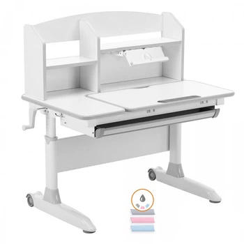 Дитячий стіл ErgoKids Gerda W Multicolor Білий (Evo-60 W/MC)