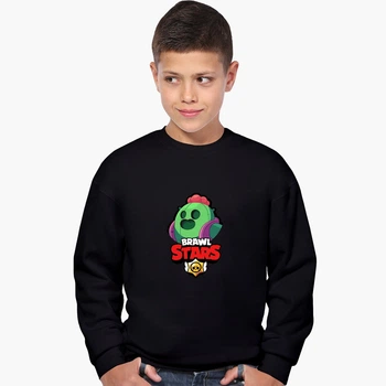 Свитшот для мальчиков Бравл Старс Спайк (Brawl Stars Spike) (9509-1030) 146-152 см Черный
