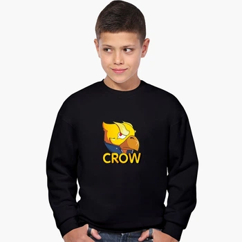 Свитшот для мальчиков Бравл Старс Ворон (Brawl Stars Crow) (9509-1028) 122-128 см Черный