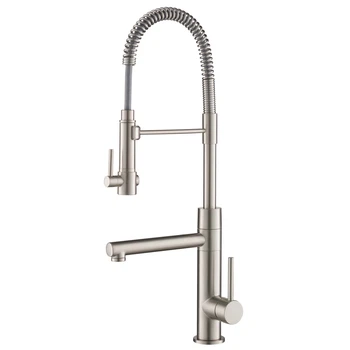 Cмеситель для кухни с выдвижной лейкой KRAUS Artec Pro™ сатин латунь KPF-1603SFS