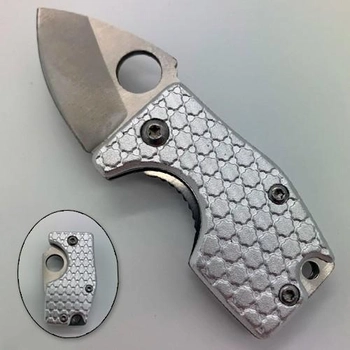 Складной нож брелок Mini Knife серебристый подарочная упаковка