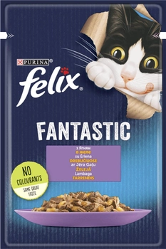 Упаковка влажного корма для котов Purina Felix Fantastic с ягненком в желе 26 шт по 85 г (7613039838976)