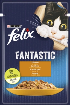 Упаковка влажного корма для котов Purina Felix Fantastic с курицей в желе 26 шт по 85 г (7613039788103)
