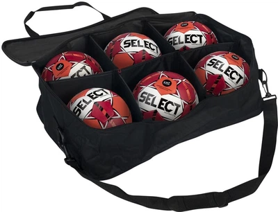 Сумка для гандбольних м'ячів Select Match Ball Bag For 6 Handballs 40L (010) Чорна (5703543223220)