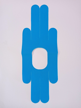 Тейпы для коліна Pre-cut, кінезіо пластир для коліна (упаковка 2 шт), блакитний