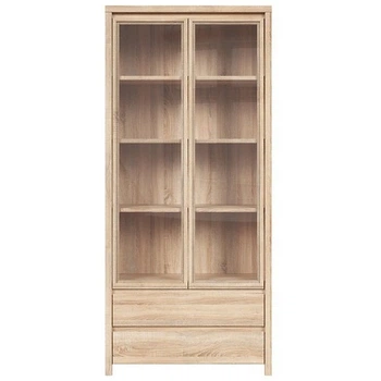 Витрина в гостиную из ДСП REG2W2S Каспиан 900х405х2005 мм дуб сонома Gerbor