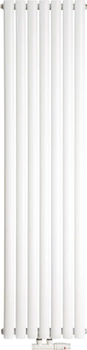 Радиатор трубчатый LUXRAD Oval, вертикальный, 1700x410x50 мм, ZDC (нп 50мм), белый RAL9003 матовый + крепления