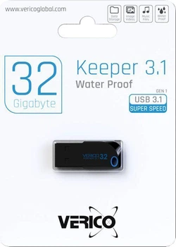 USB Flash Verico Keeper USB 3.1 32 Gb Black Blue