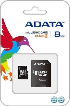 Карта памяти ADATA microSDHC class 4 SD adapter 8Gb