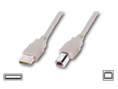 Кабель USB 2.0 - 0.8 m AM/BM Atcom ферит. фільтр, білий (6152)