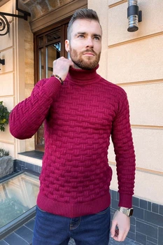 Светр чоловічий бордовий 161R602 Ager XL