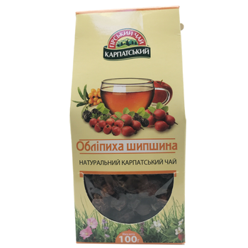 Натуральный карпатский чай Облепиха-шиповник Гірський чай Карпатський 100г