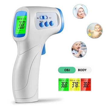 Бесконтактный инфракрасный термометр Non-contact TE-808 цифровой медицинский градусник для измерения температуры тела у детей и взрослых 32 - 43°C предметов и воды (48849)