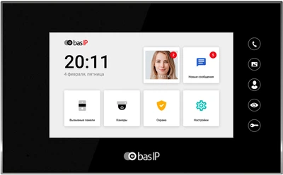 IP Видеодомофон Bas-IP AQ-07LL Black