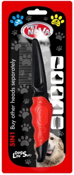 Расческа Pet Nova для профессионального ухода за подшерстком 21 см (GRO-5IN1-LONG27-M)